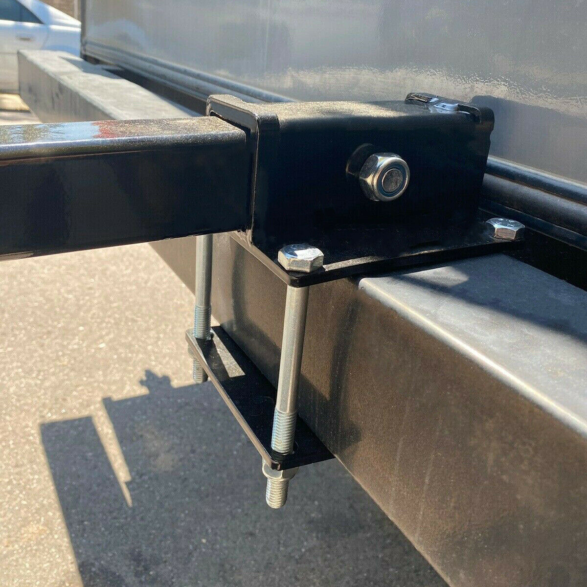 4''- 4.5" Square RV Bumper Receiver Adapter 2'' Hitch Mount Bike Rack Carrier