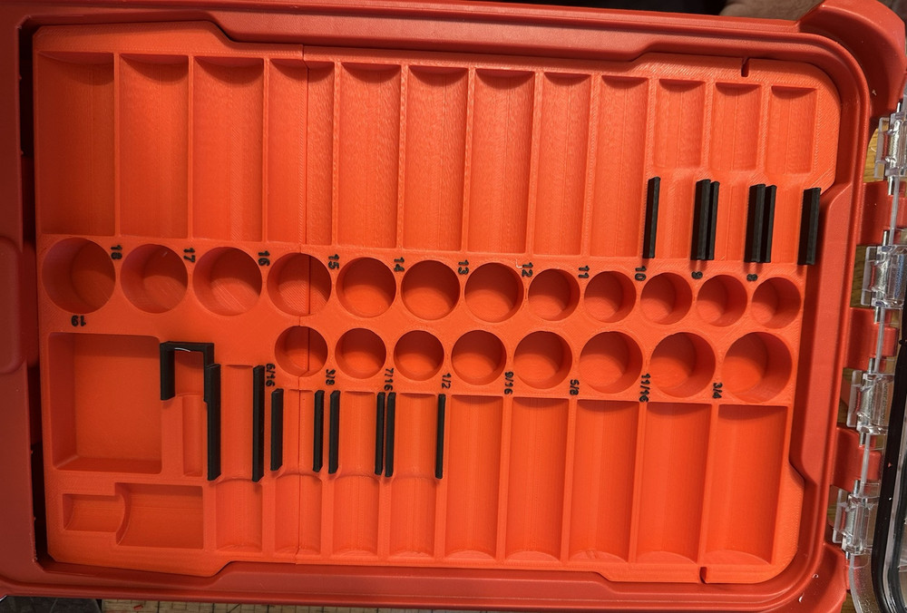 Milwaukee 3/8 inch 43 pc Impact Socket Packout Tray (Insert Tray only)