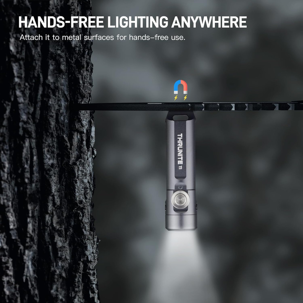 Ti Keychain Flashlight, Compact USB-C Rechargeable Battery Mini Flash Light, Bri