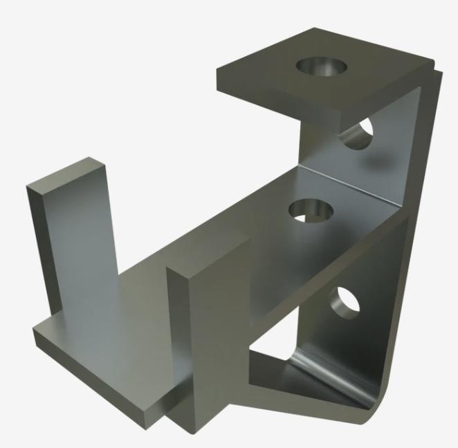 Unistrut P1075 EG Bracket, Electro-Galvanized