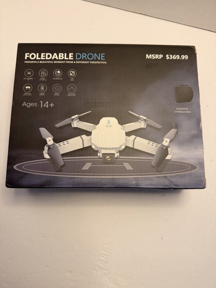 Foldable E88 Toy Grade Quadcopter HD Camera Headless Mode App Gesture Control.