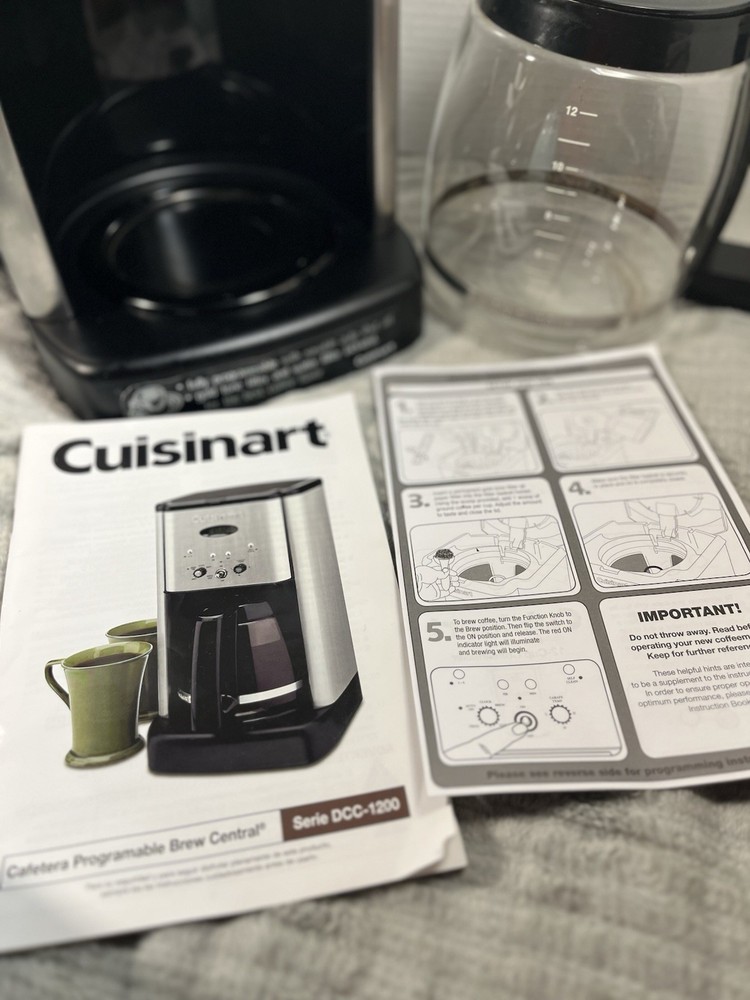 Cuisinart DCC-1200 Brew Central 12-Cup Programmable Coffee Maker Tested Works