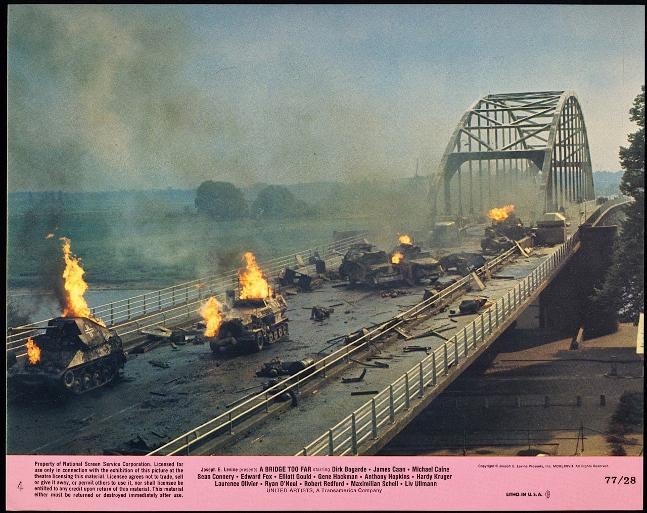 1977 A BRIDGE TOO FAR Lobby Card Set SEAN CONNERY Operation Market Garden WWII