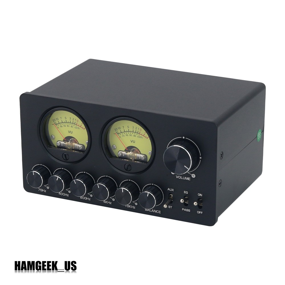 EQ5-PRO 5Bands EQ Equalizer Dual VU Meter Bluetooth5.0 EQ Preamplifier Processor