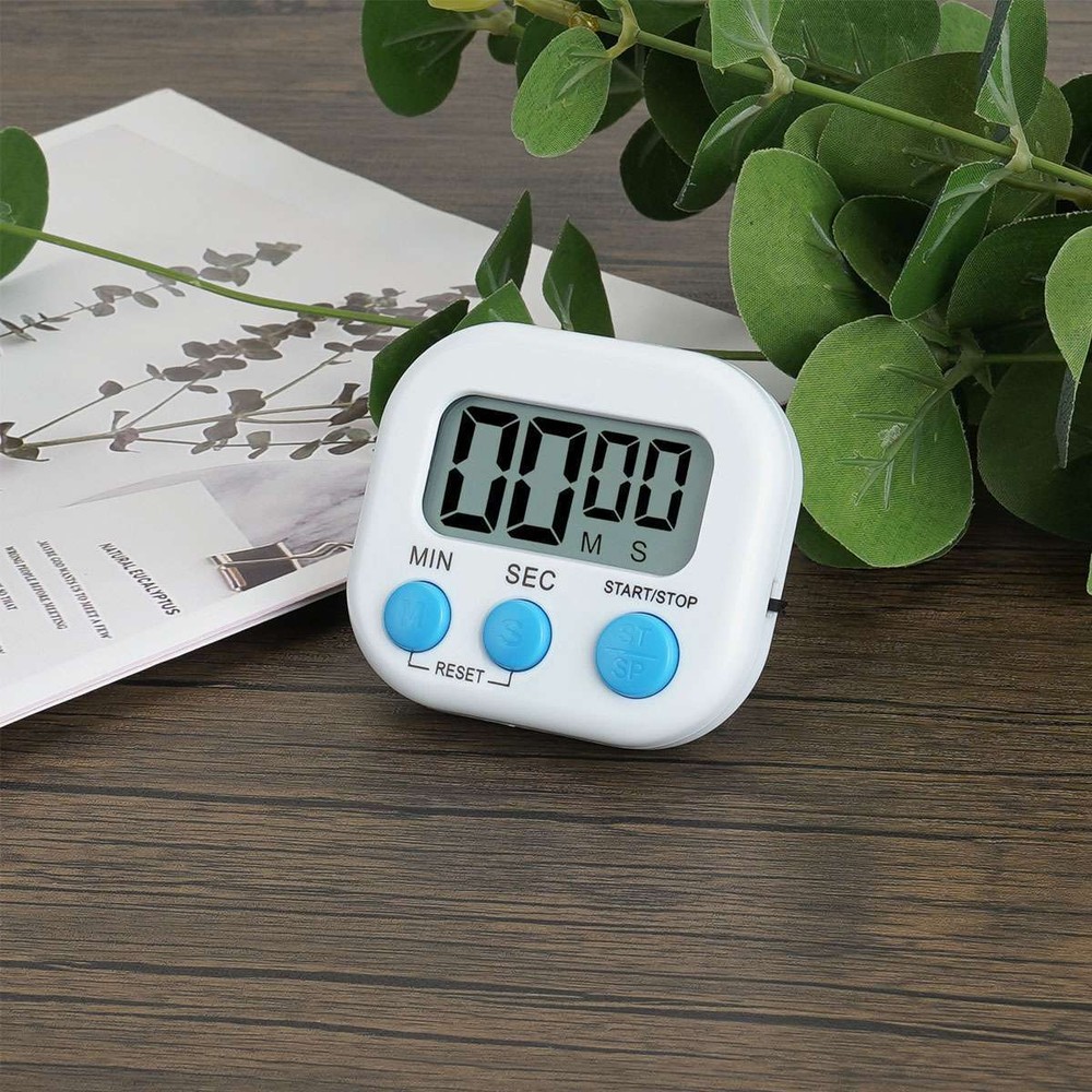 Kitchen Timer Magnetic LCD Digital Countdown Stopwatch With Stand Alarm Clock US