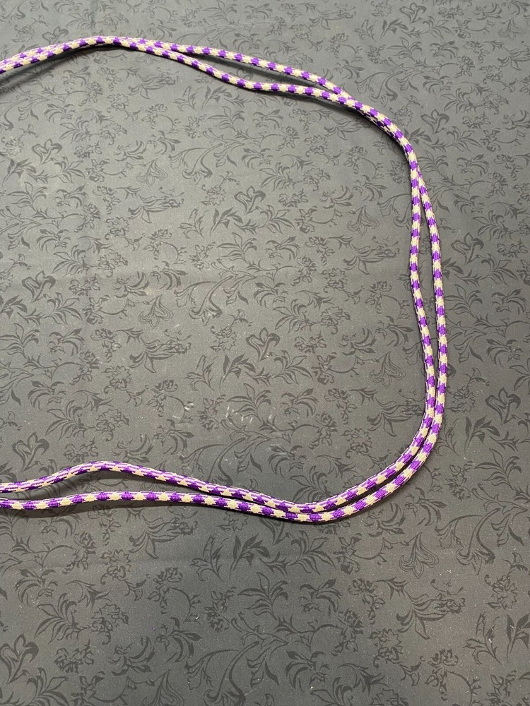 PURPLE & SILVER CINCTURE WITH ORNATE TASSELS