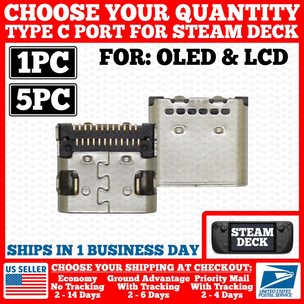 Charging Port For Valve Steam OLED/LCD Deck USB Type C Dock Socket Replacement