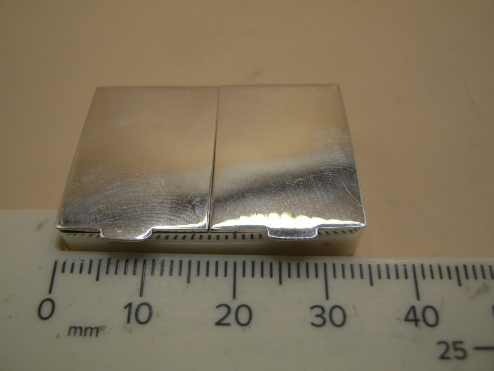 Unusual English Hallmarked Sterling Silver Double Pill / Snuff Box