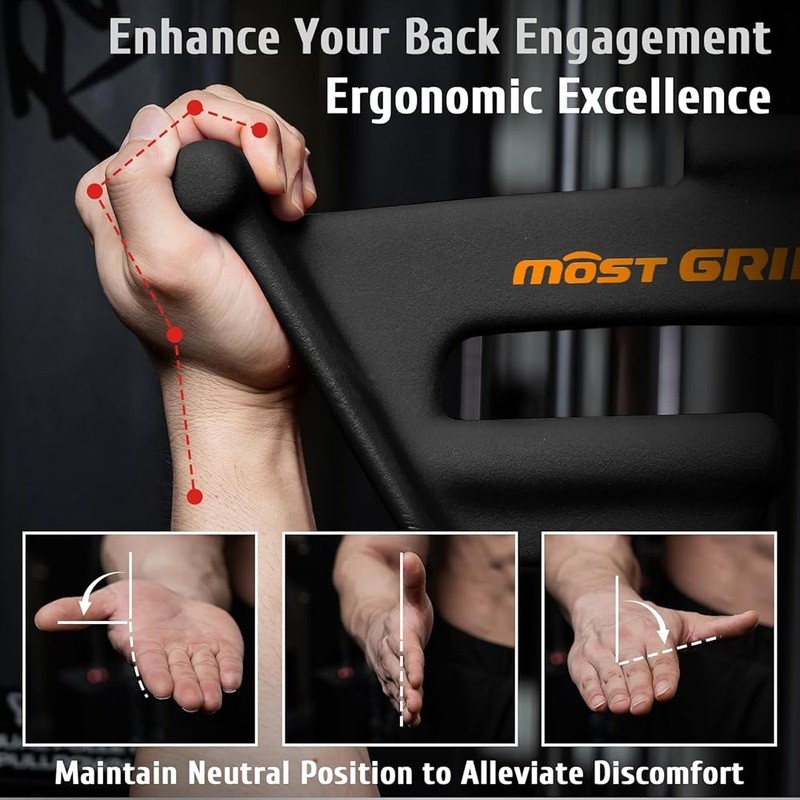 Versatile Lat Pulldown Bar Set Ergonomic Handles Back Workouts Muscle Engagement