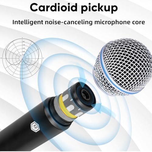 UHF Wireless Mic System Fixed Frequency -260ft Range with 1 GWWM200YSYY