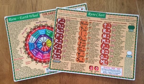Runes Double-Sided Laminated 8.5"x11" Chart!