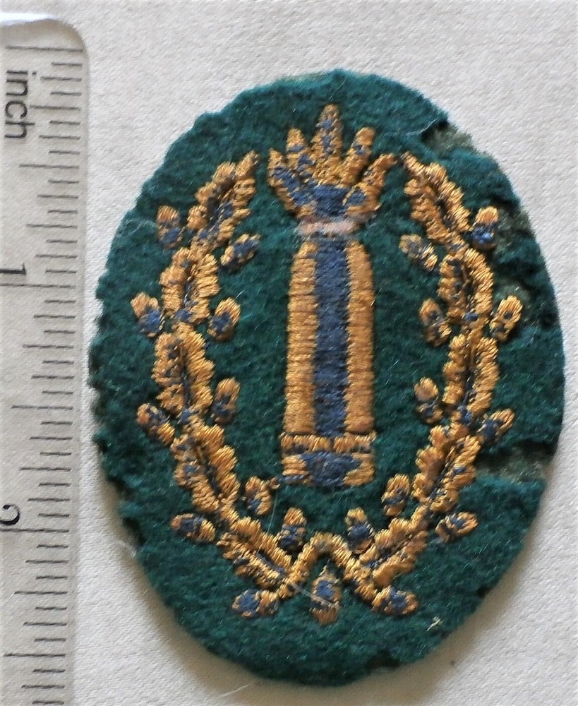WW2 German army Early pre war gun layer qualification patch, many moth bites