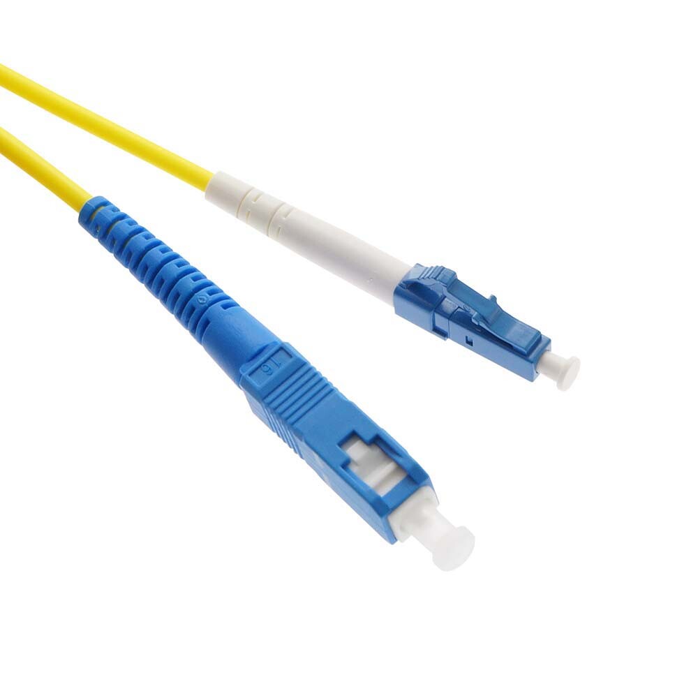 3m LC/UPC-SC/UPC Singlemode Simplex OFNR 3.0mm Fiber Optic Patch Cable