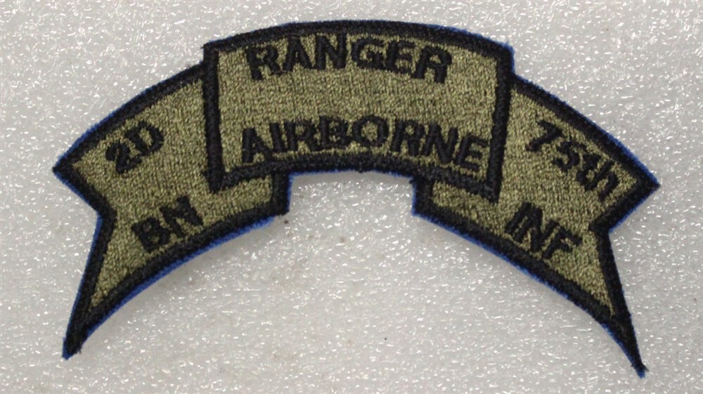 Army Patch: 2d Bn, Ranger Airborne, 75th Inf - scroll, subdued