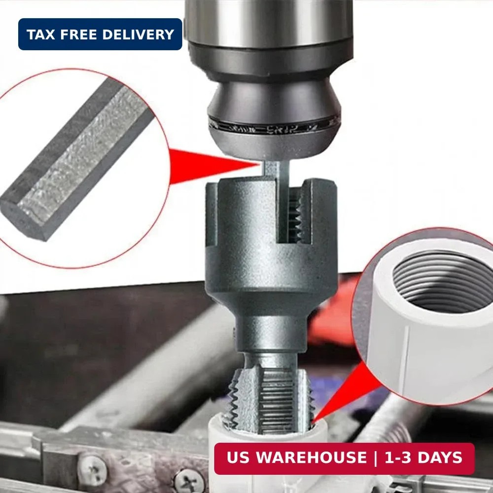 Integrated Internal & External Pipe Threading Tool, 1/2'' 3/4'' Dual-Function Pi