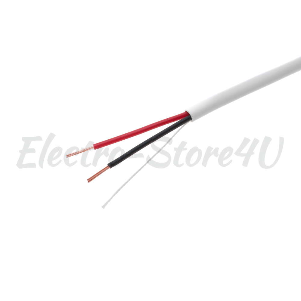 500ft Alarm Security Wire Cable 22/2 Gauge Solid Conductor UTP Unshielded CCA