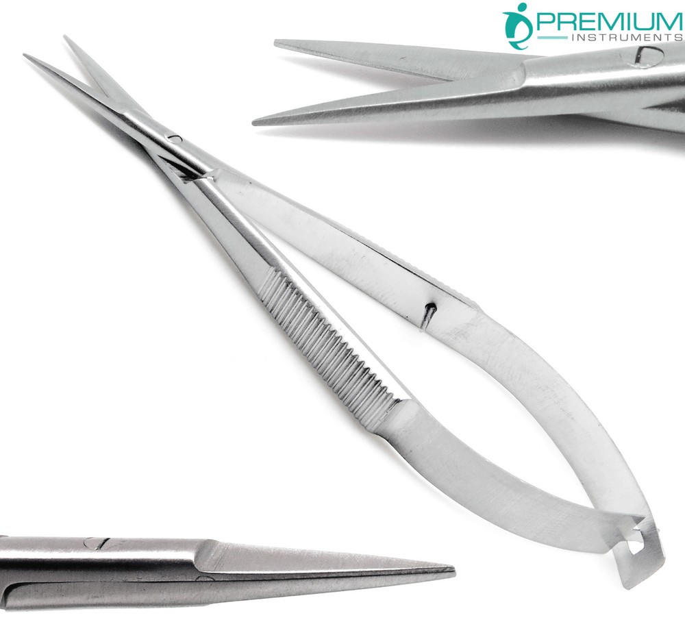 2 Pcs Castroviejo Straight Scissors Sharp/Sharp 4" & 4.5" Micro Surgery Tools