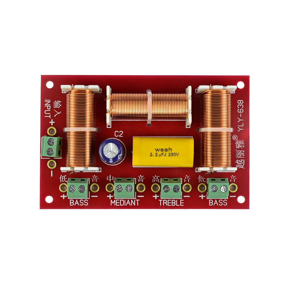 2Pcs Crossover Audio 4-Way 3 Way Crossover Speakers Filter Frequency Divider