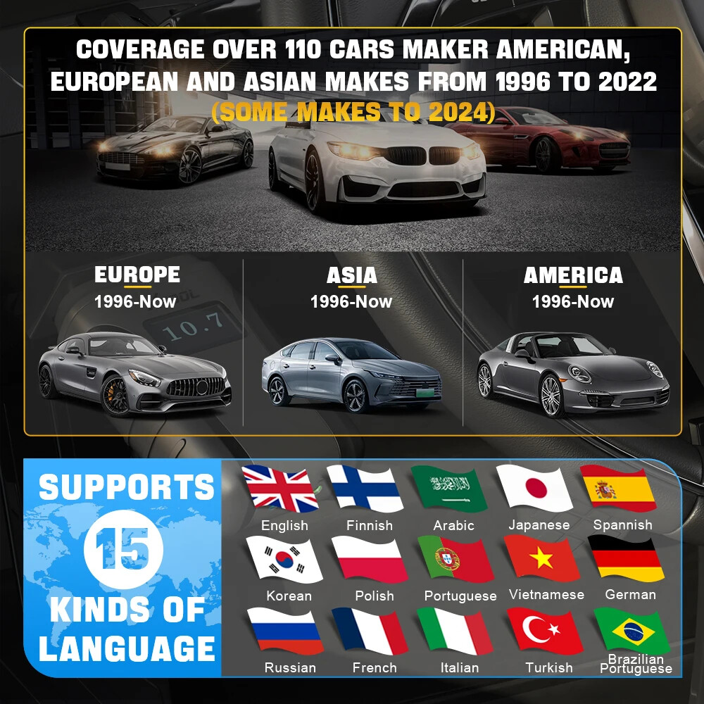 XTOOL A30M V2.0 Wireless OBD2 Scanner Bidirectional Full System Diagnostic Tool