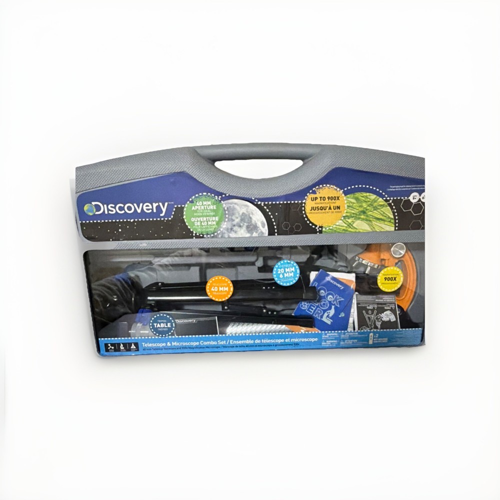 Discovery Telescope & Microscope Combo Set 900x Magnification Science Kit