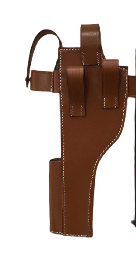 German WWI Mauser C-96 Broomhandle Holster Rig - DARK TAN