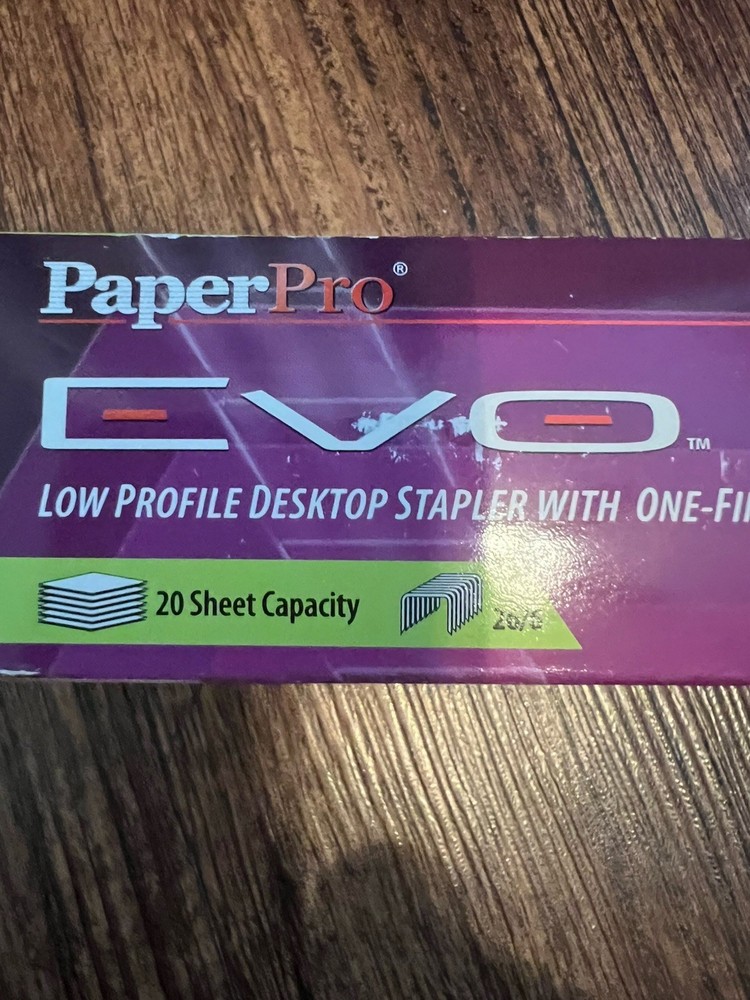 Paper Pro Evo Low Profile Desktop Stapler 20 Sheets Stapling Capacity New