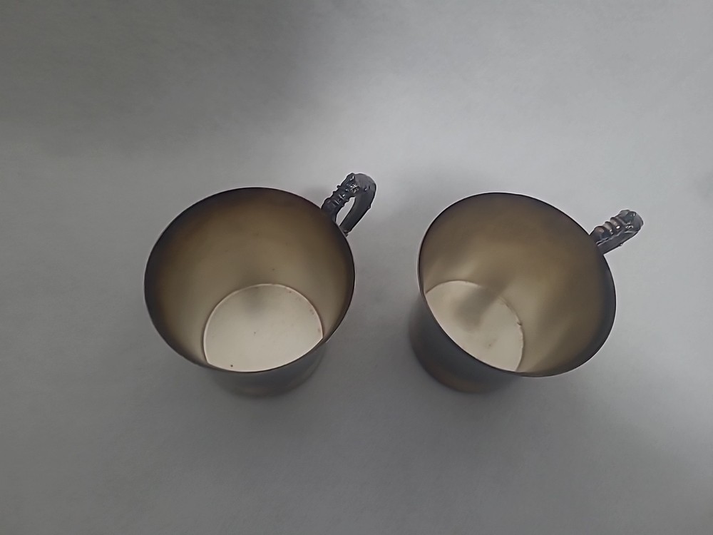 Wallace Silverplate Set Of 2 Cups With Handle