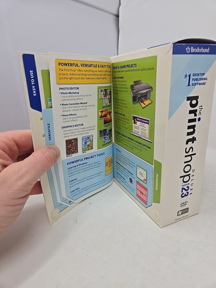 The Print Shop Deluxe Version 23 for Windows IMAGE And Install/Program Disc