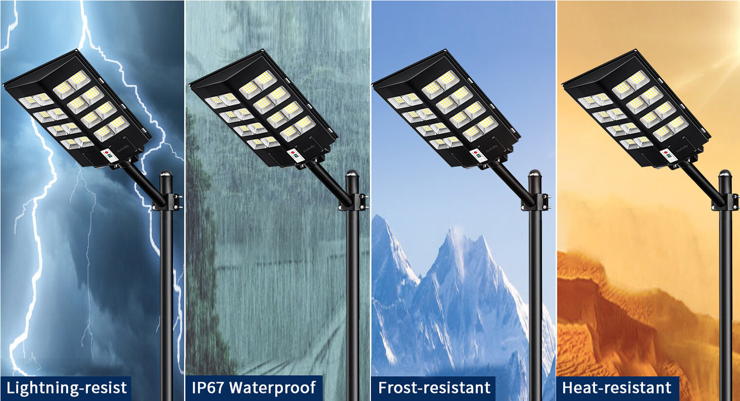 9900000000LM Commercial Solar Street Lights Outdoor Dusk to Dawn Super Bright
