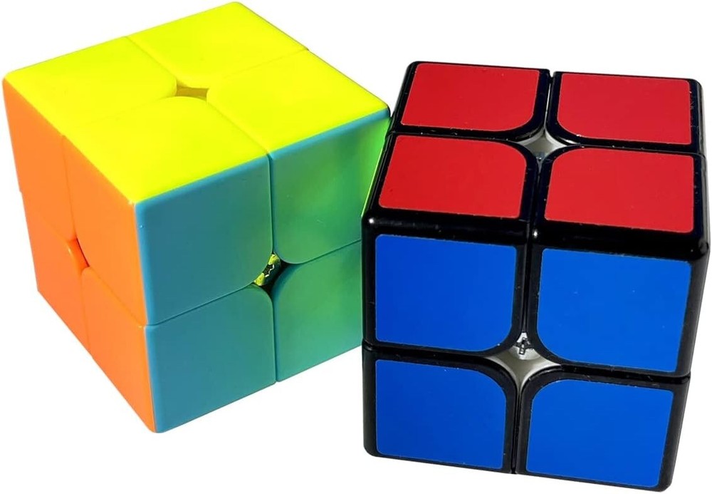 2 Pack of Classic Magic Cube  2x2 Smart Speed Cube Educational Game Brain Teaser