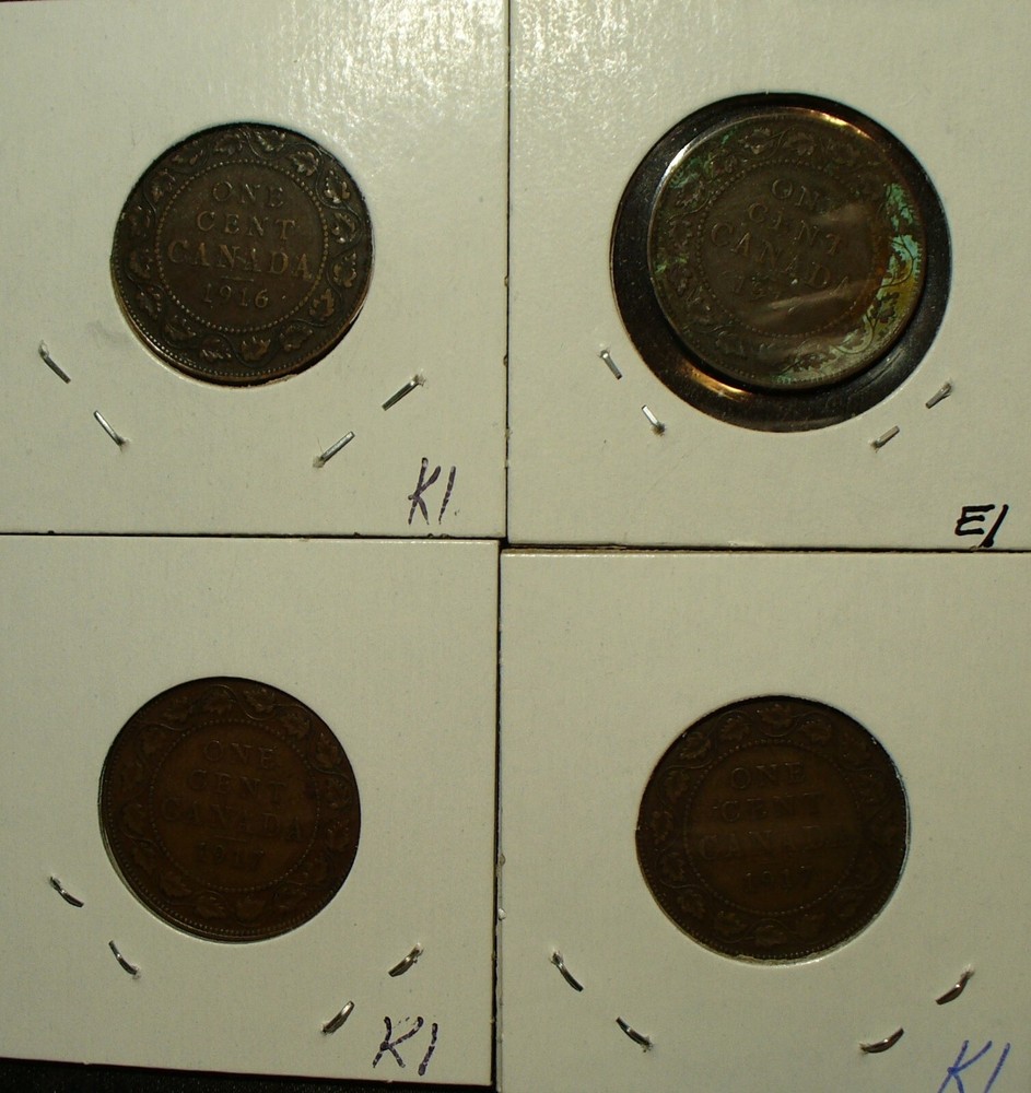 Five Canada Cent Coins
