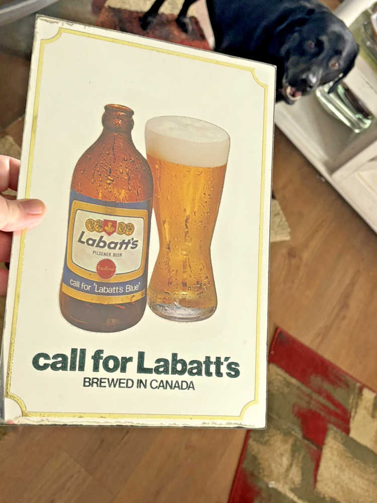 Vintage Labatts Beer Mirror Sign