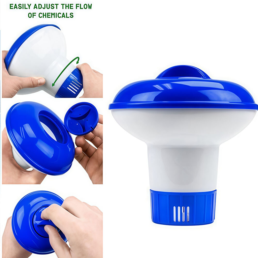 ABS Pool Chlorine Dispenser 1.5" Tablet Holder,Durable & Floatable Design