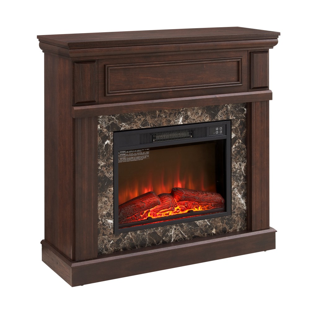 23" Electric Fireplace Mantel with Insert & Remote Control, Cherry
