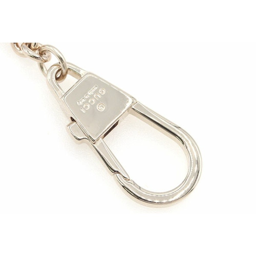Gucci Key Ring Brown Silver Metal Used