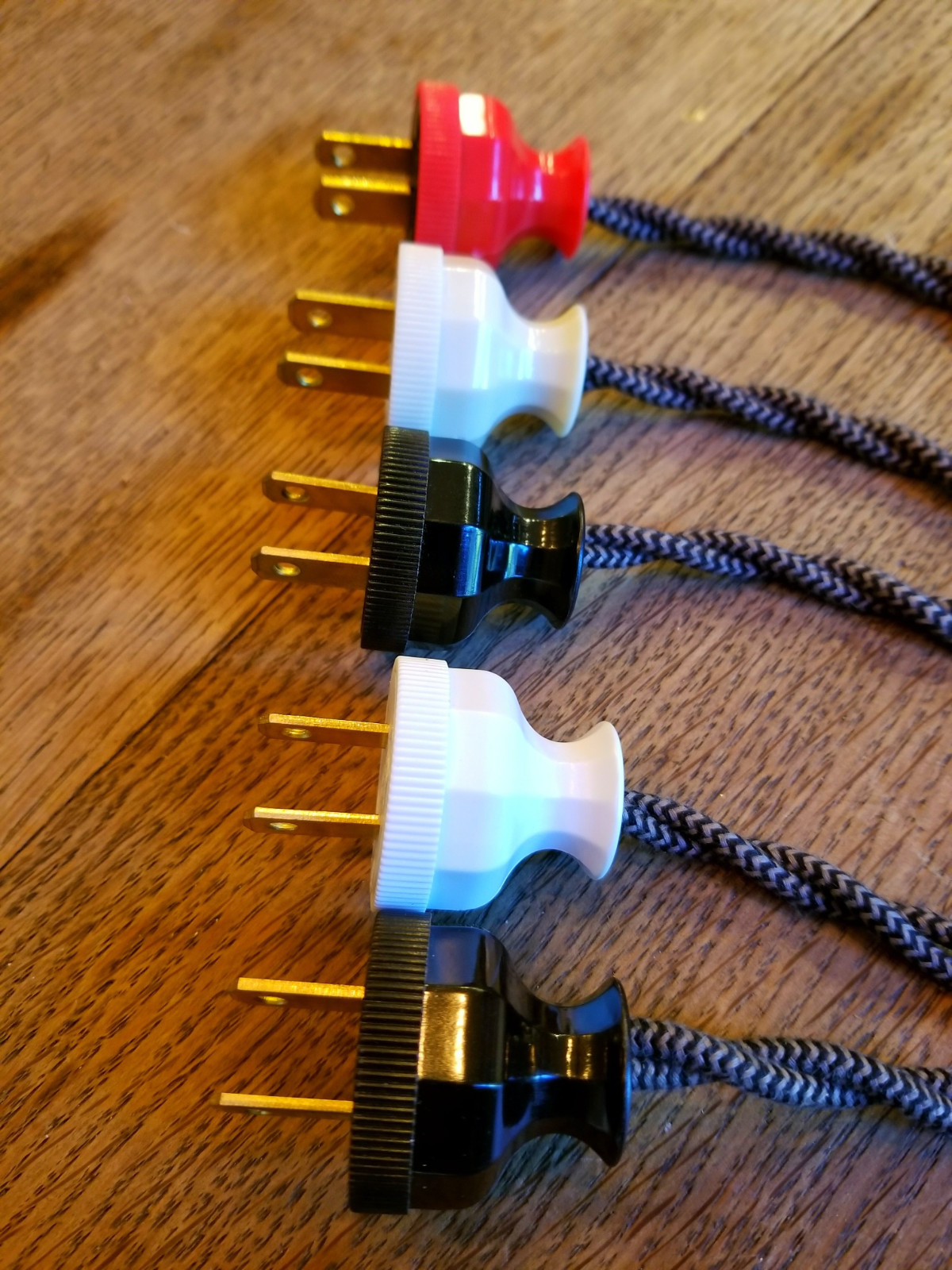 Antique Replica Electrical Plug - Long neck decagon design polarized cord rewire