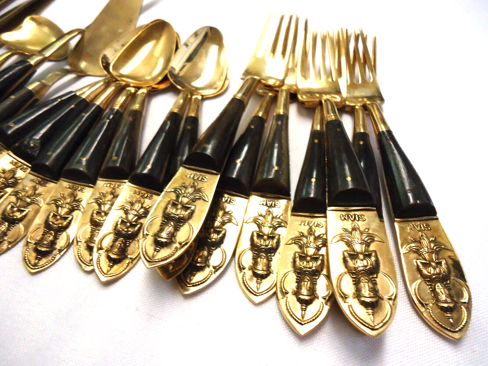 SIAM BRASS FLATWARE 24-pieces