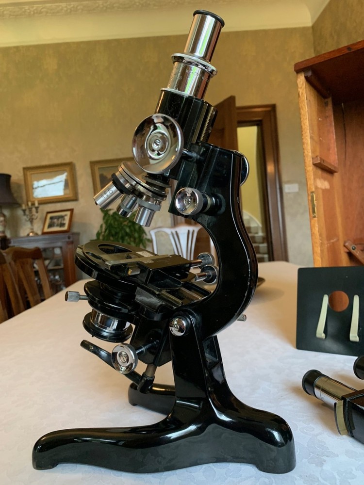 Vintage Watson Bactil Mono & Binocular Research Microscope #65792 - c1938, Cased