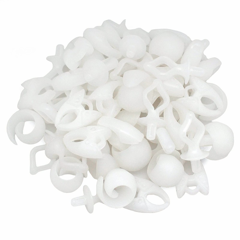 60 PCS Semi Clear Silicone Thread Spool Savers Huggers Bobbin Clips Holders