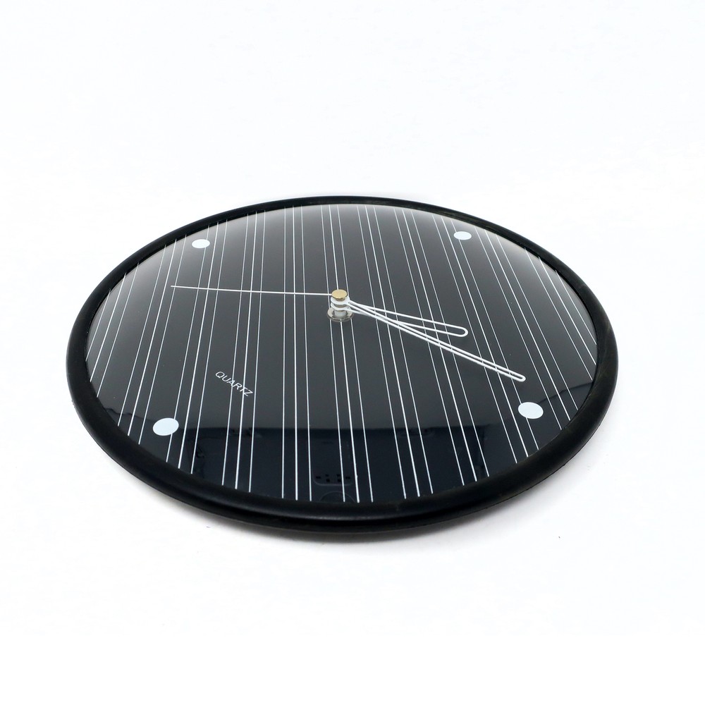 Postmodern Diagonal Pin Stripe Wall Clock by Baker Hart & Stuart