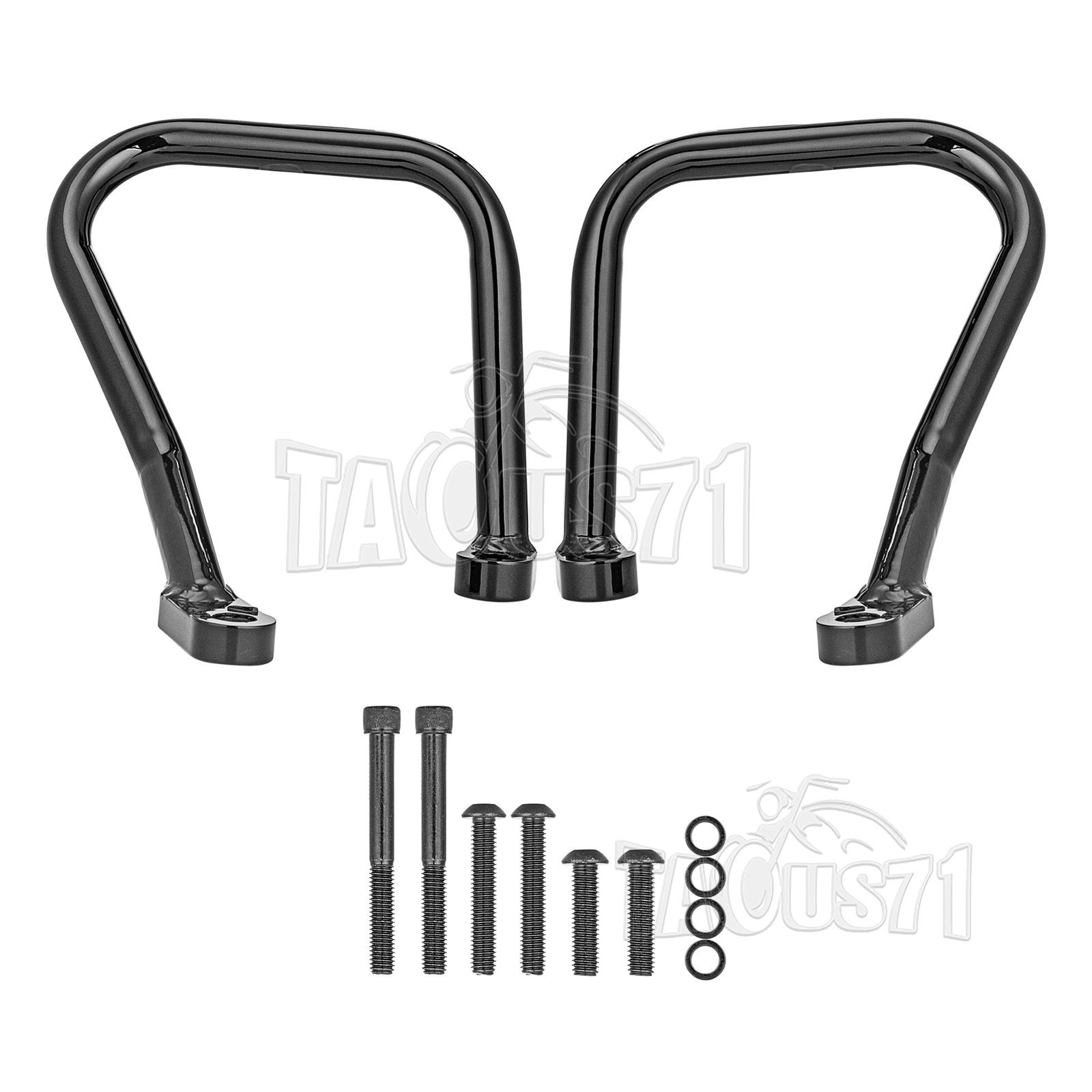 Front + Rear Engine Guard Crash Bar For 18-UP Harley Heritage Classic FLHC flhcs