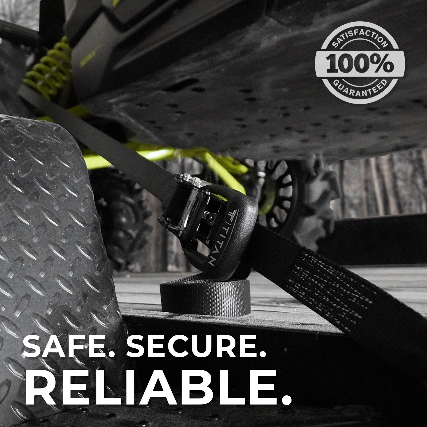 4-Pack Heavy Duty Ratchet Tie Down Straps | 1.5" x 15' | 5000 Lbs Break Strength