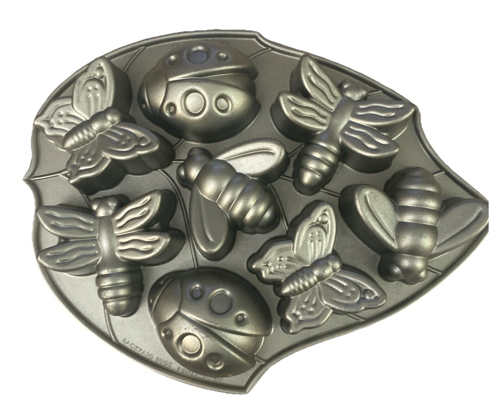 Nordic Ware Easter Cake Mold Insects Butterfly Ladybug Bugs Muffin