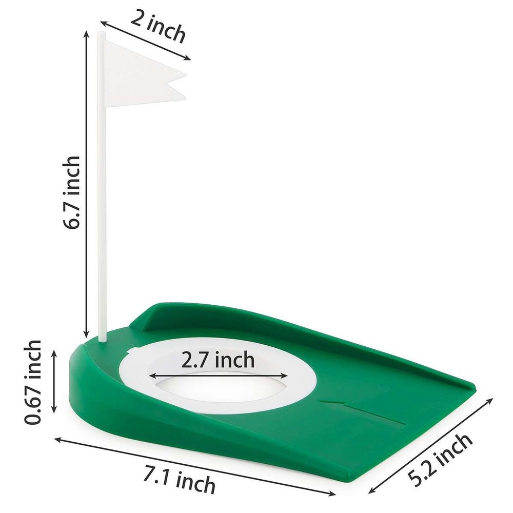 Practice Putting Cup Trainer Device for Golf Adjustable Hole & Flag Outdoor