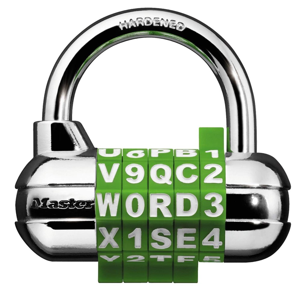 Master Lock 1534D 2-1/2in. Word Combination Assorted (Black, Silver, Red)
