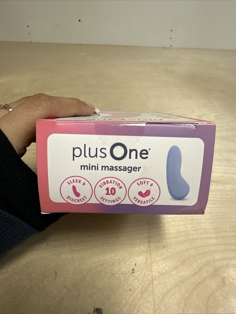 plusOne Vibrating Mini Soft Touch Massager, 10 Vibration Settings, Waterproof
