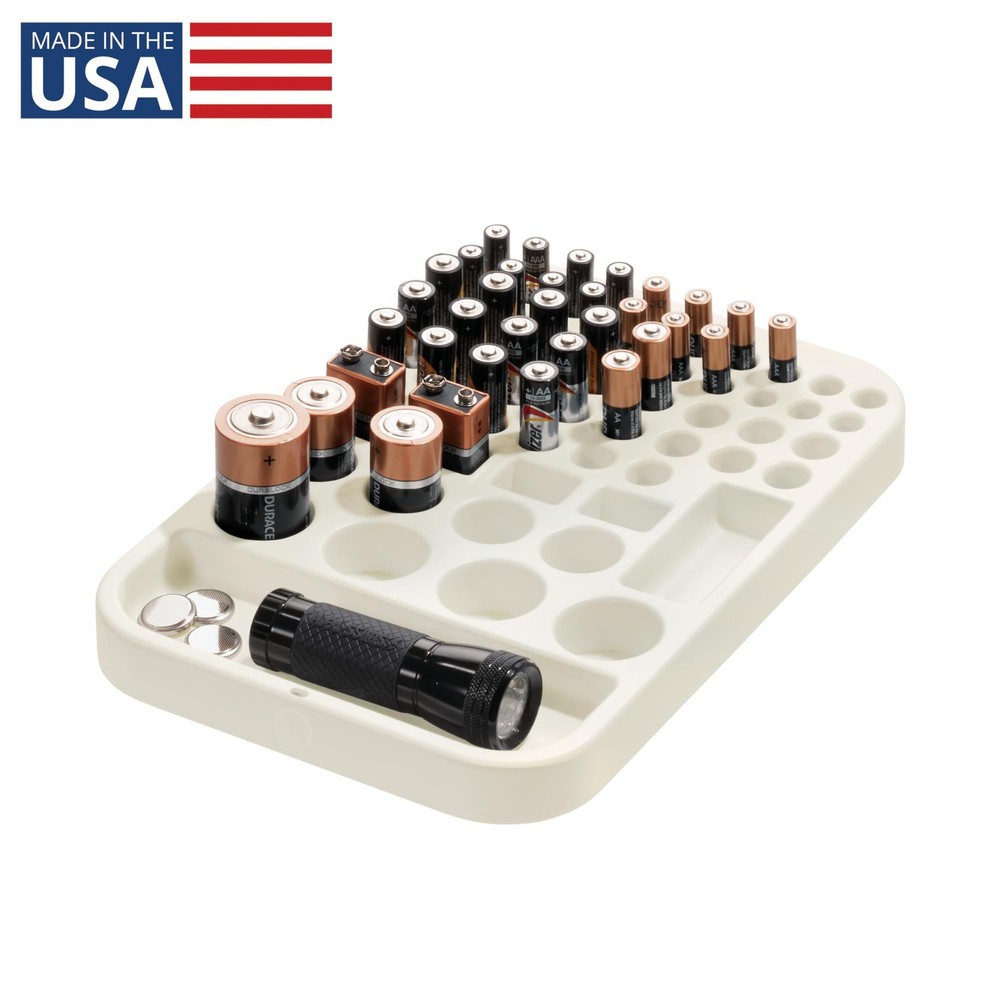 iDesign Recycled Plastic Divided Battery Organizer, Insert