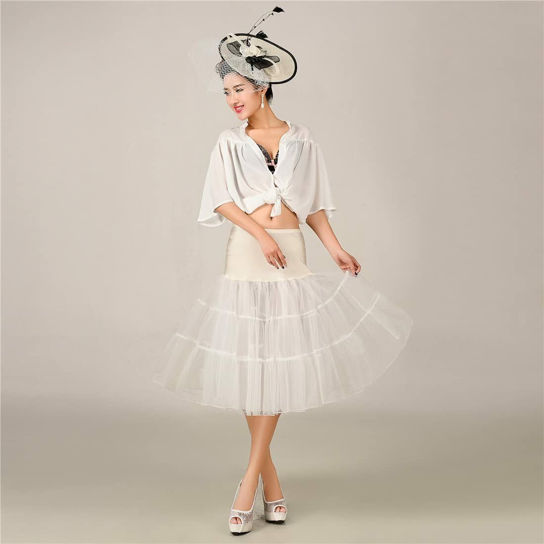 Women's 50s Vintage Petticoat Skirt Underskirt Crinoline Slips Tutu Skirts Dress