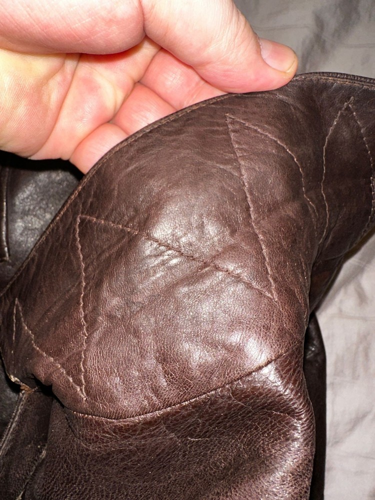 WW2 German Luftwaffe leather flight jacket ADEFA Minty 4 Patch Pockets Bakelite