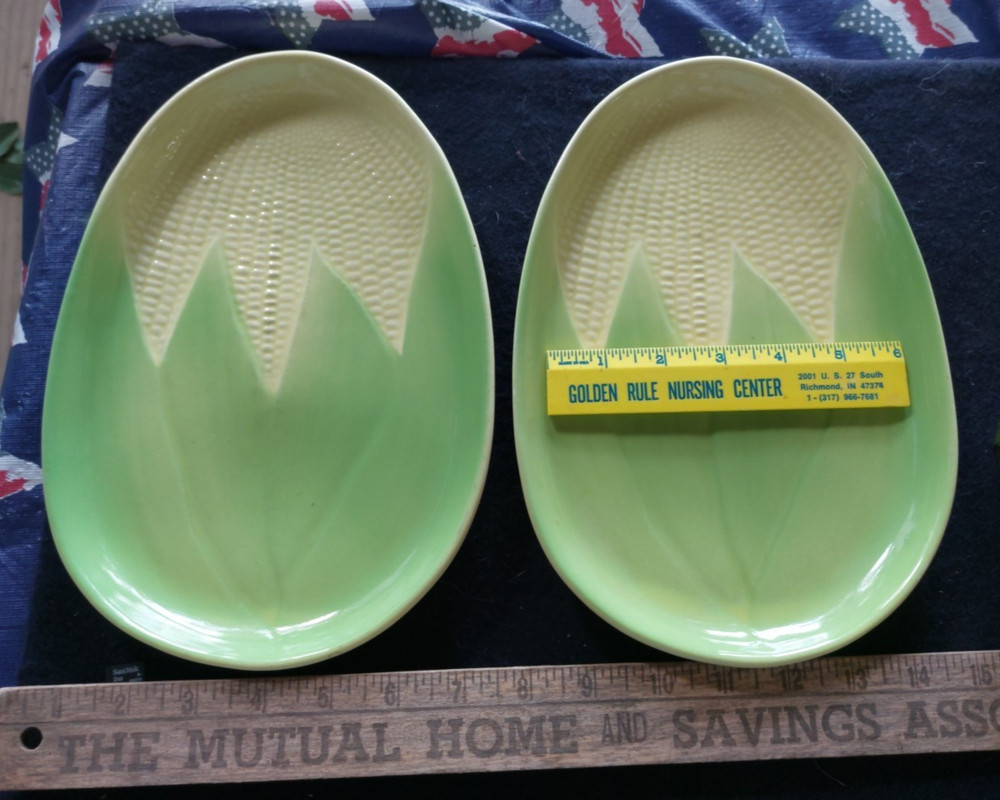 2 Terrace Ceramics Corn Pattern platters 10x8